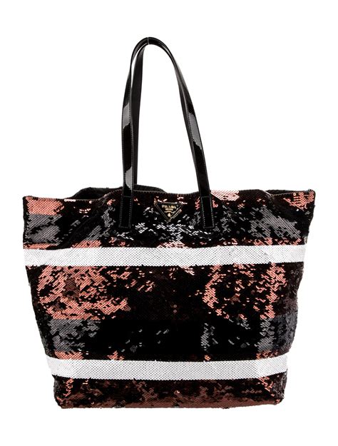 prada campaign paillettes totes